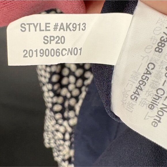 J.Crew Womens Floral Printed Tiered Midi Dress Size 12 Navy White Preppy Classic - Picture 6 of 8